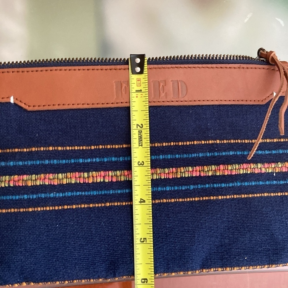 Feed Project- Artisan Navy Zip Pouch - Picture 7 of 8